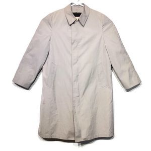 Vintage London Fog Coat 44 Faux Fur Liner Button